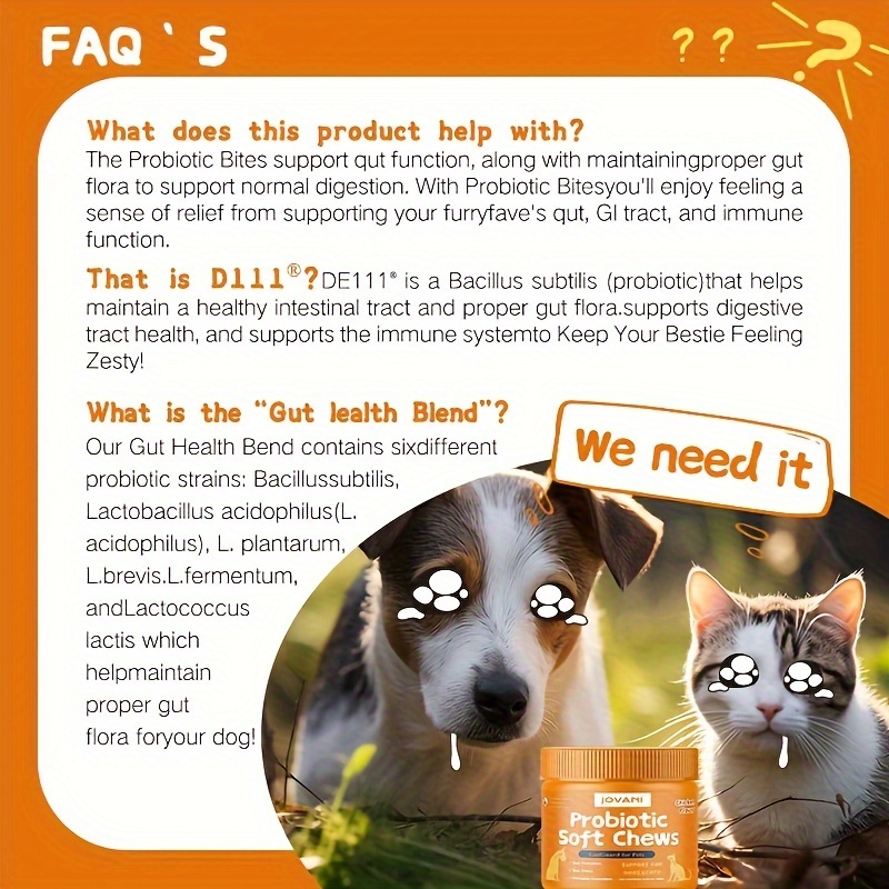 Probiotics Supplement Dogs Dog Digestive Enzymes Temu