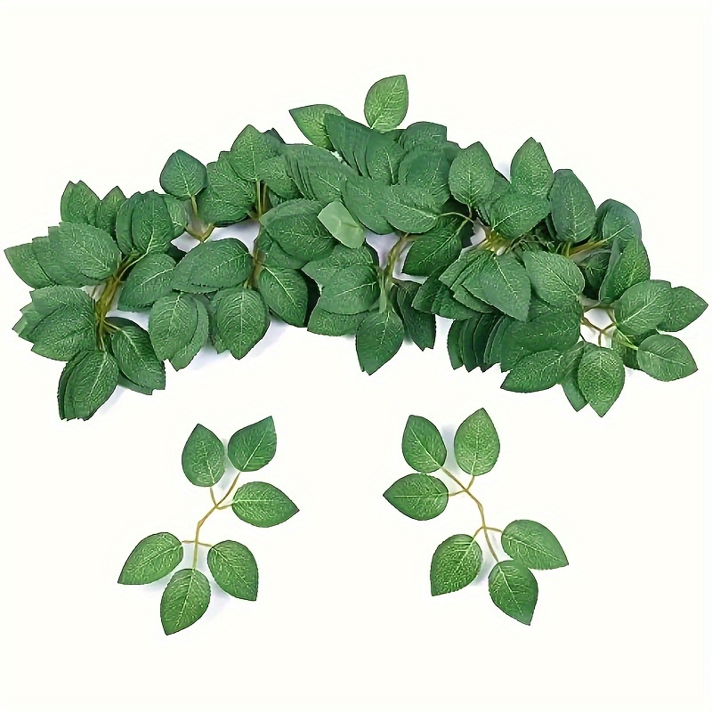 

300 Leaves Of Artificial Rose Leaves, Simulated Green Leaves, Artificial Rose Leaves, Wholesale Silk Green Leaves, Diy Wedding Bouquet, Party Green Plants, Home Decoration Garlands, Garland Supplies