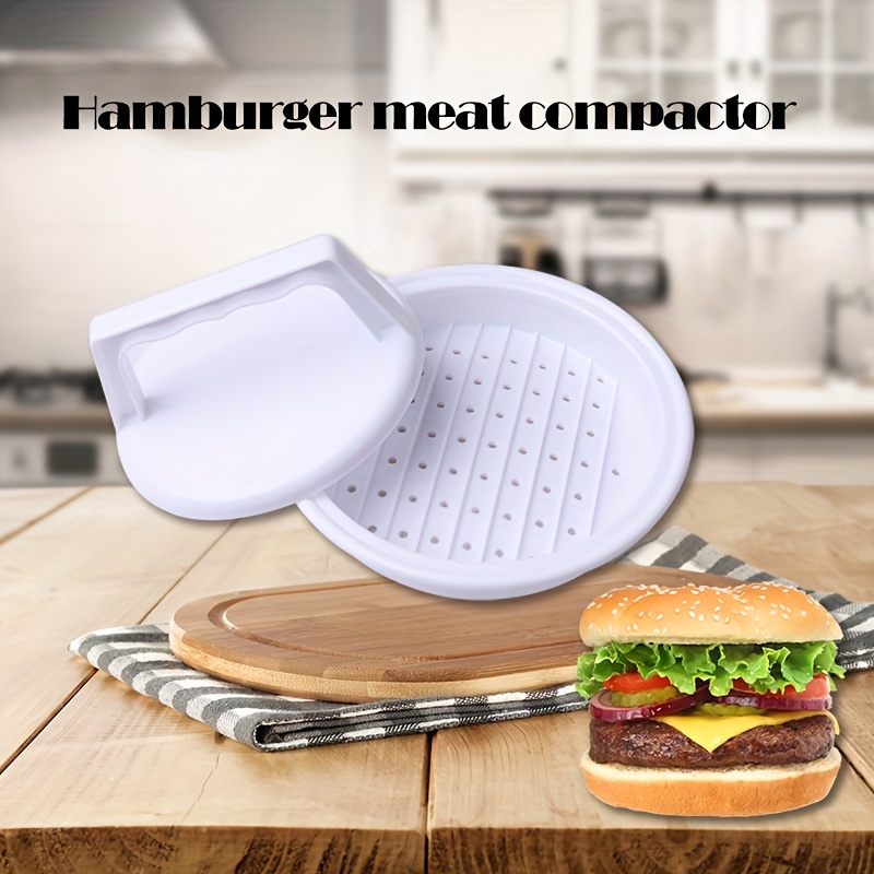 

Plastic Hamburger Patty Press - Manual Round Meat Compactor For Beef Burgers, Rice Balls, And Pies - Lightweight And Easy To Use (1 Pack)