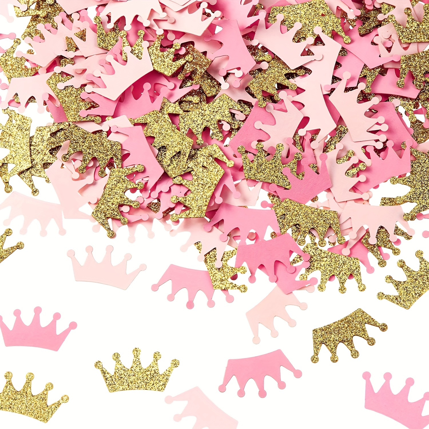 

300-piece Sparkling Crown Confetti - Perfect For Birthday, Baptism & Party Decorations, Glittery Prince King Theme