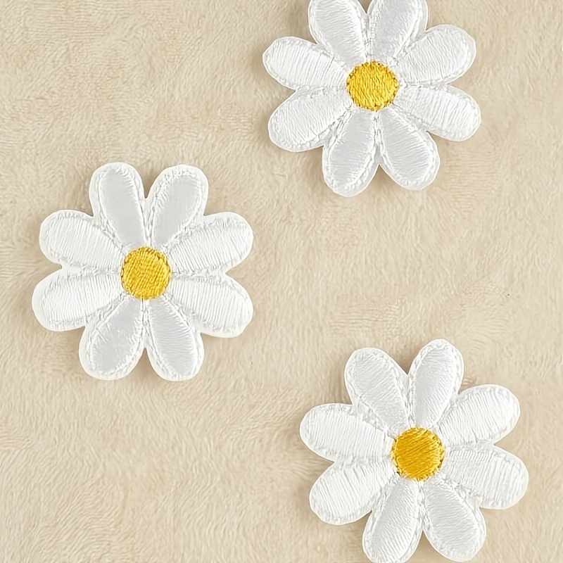3pcs Chrysanthemum Bud Embroidery Patches, Suitable For , Hats, Bags, Shoes, And Phone Cases, Iron-on Application