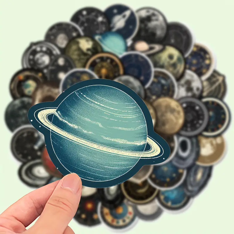 50 Weltraum-Aufkleber – Sterne & Planeten, Wasserfest Aus Vinyl, Für Laptop, Wasserflasche, Skateboard & Mehr 50 Weltraum-Aufkleber – Sterne & Planeten, Wasserfest Aus Vinyl, Für Laptop, Wasserflasche, Skateboard & Mehr