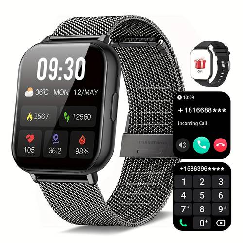 watch 4 65cm full display with message answer make call smartwatch sleep monitoring sports pedometer information alerts for iphone phones smartbands fitness watch for women men friend gift birthday gift