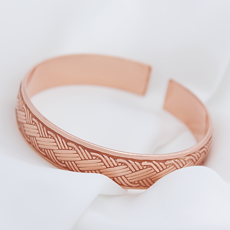 Purple Copper Bangle Bracelet Vintage Classic Style