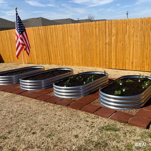 2 sets galvanized raised garden bed 4 by 2 by 0 9 feet planter boxes outdoor with easy assembly