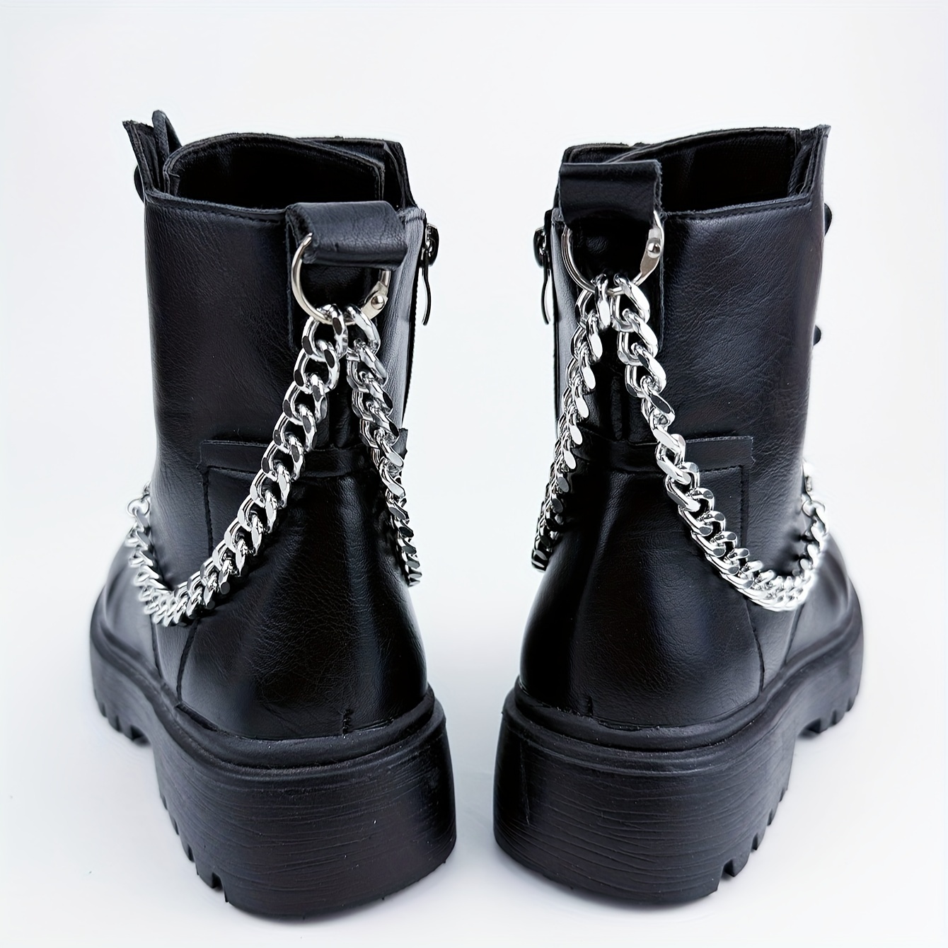 2 rock style boot decorative chains shoe accessories punk - Temu
