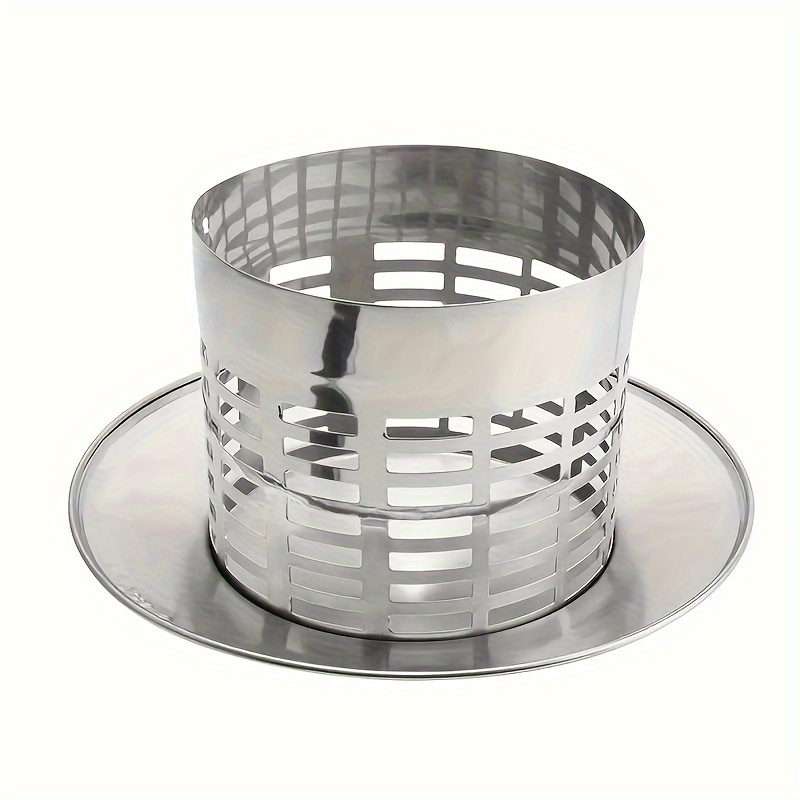 1pc sleek stainless steel chimney cap with integrated screen 4 3 6 3 round   rain windproof topper for stove pipes enhances exterior roof ventilation details 2