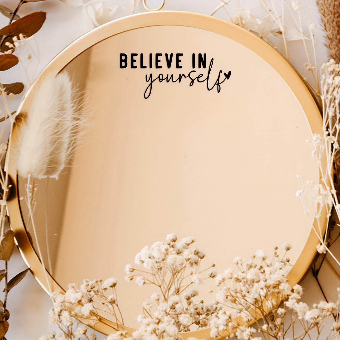 Believe In Yourself Inspirational Room Decorative Mirror Bathroom Mirror Car Window Glass Door Wall Sticker