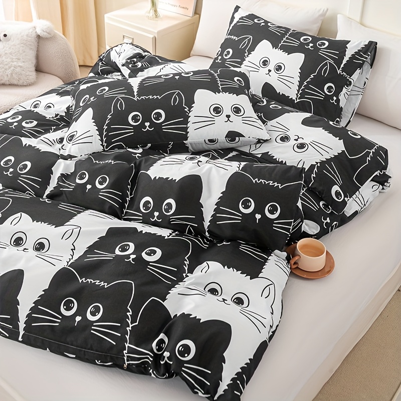 3pcs Printed Down Comforter Cover Set (excluding Comforter Insert And Pillow Inserts)