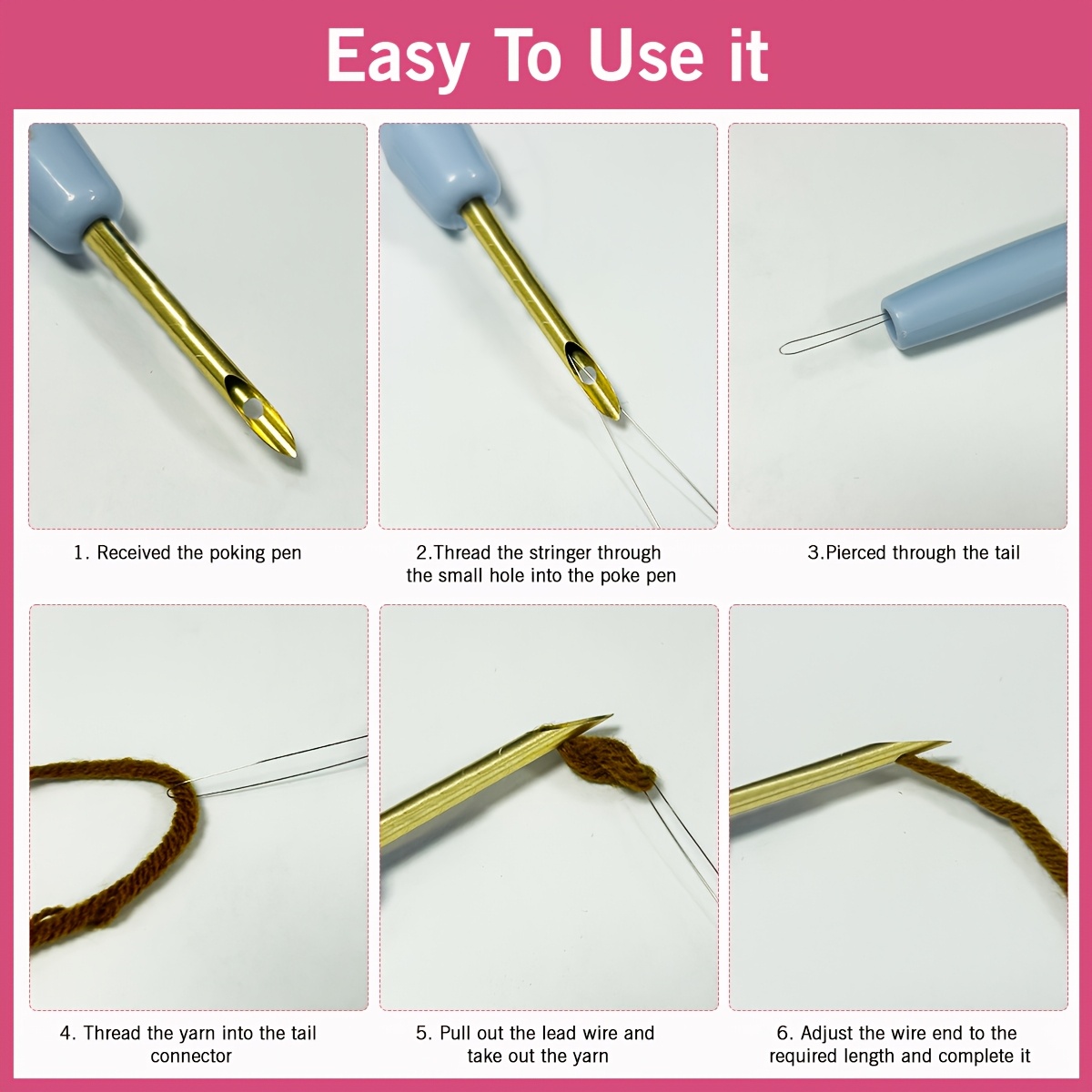 2D Adult Beginner Punching Needle Embroidery Set