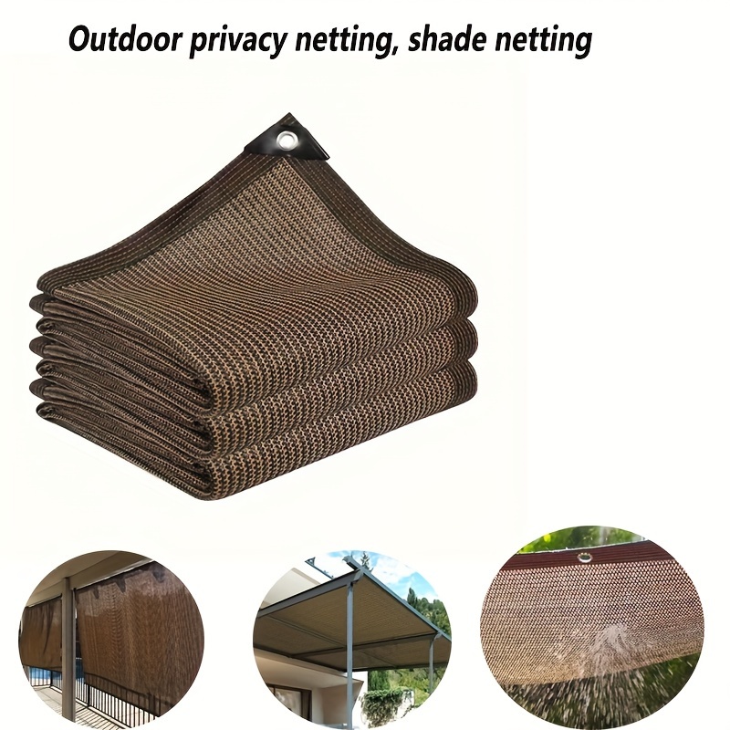 

Breathable Brown Privacy Screen For Outdoor Home & Garden - Sunshade Netting