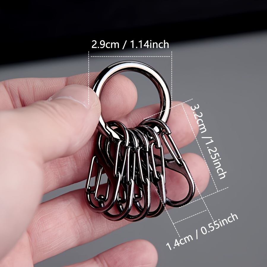 6pcs 1pc ring 5pcs character snap key ring alloy quick release