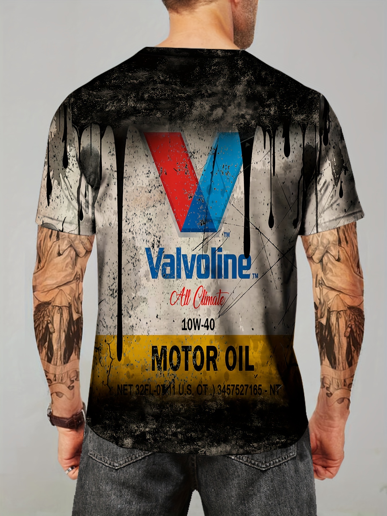 Summer Men's 3D Printed T-shirt, Strong Men's Casual Round Neck T-shirt, Men's Novelty Pajamas