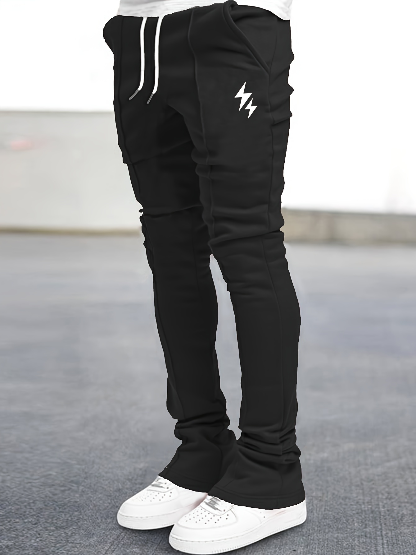 Slim Fit Flared Twill Pants - Black - Men | H&M US