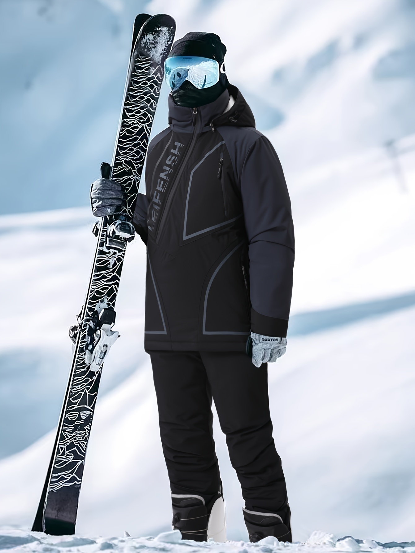 men's winter ski suit windproof snowboarding - Temu