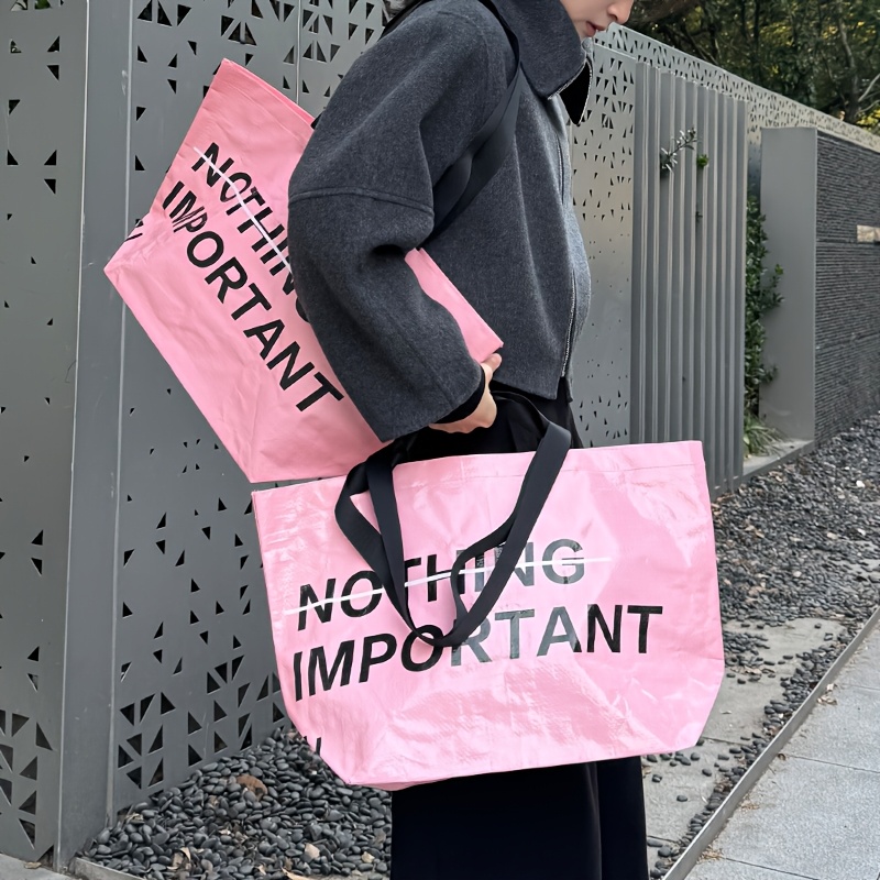 1pc Fashion Trend Shopping Bag - Portable, Foldable And Large-capacity Bag - Street Style -