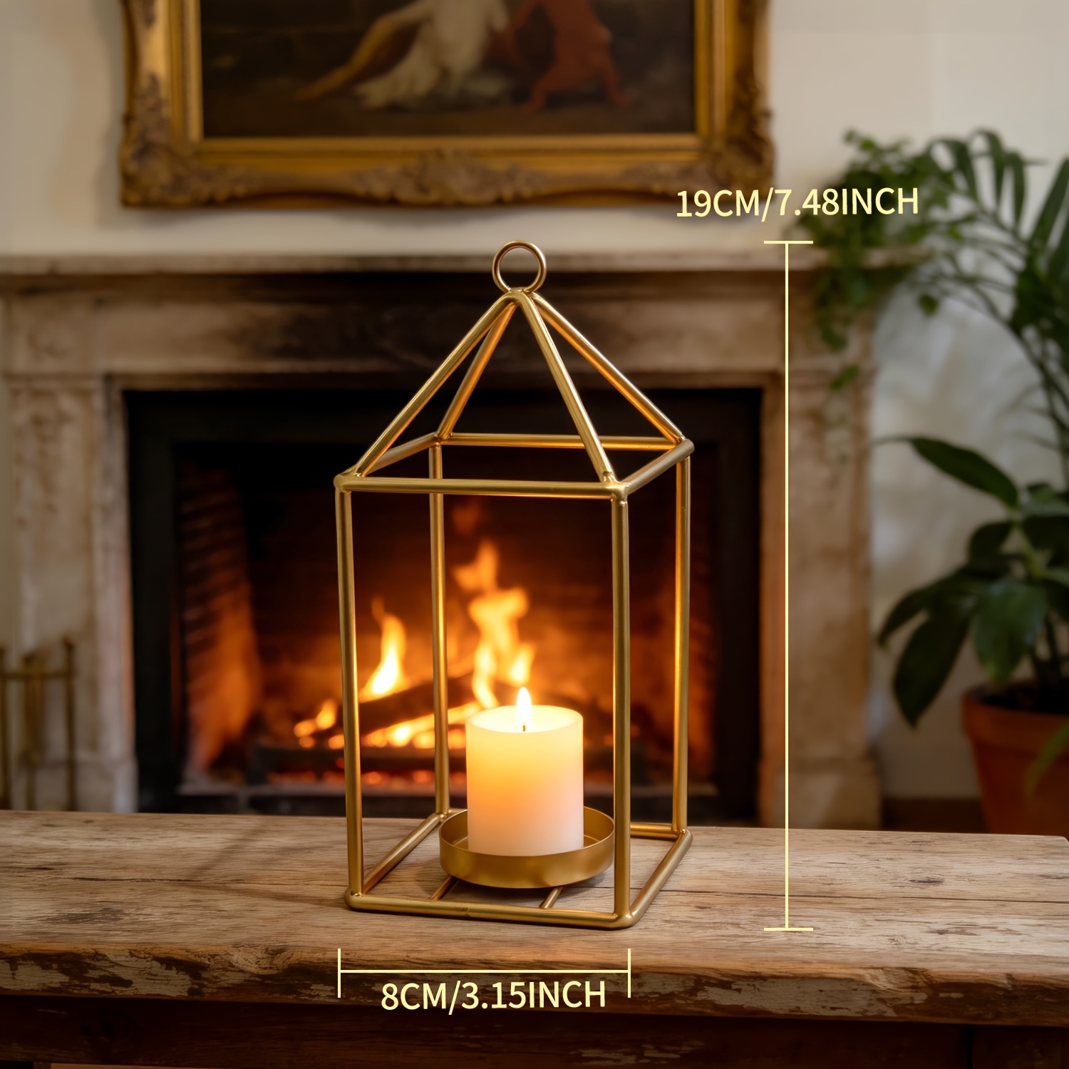 TEMU 1pc Rectangular Candle Holder, Home Decor Candle Base Candle Stick Decoration For Living Room Dining Centerpiece Table Wedding Holiday Fireplace
