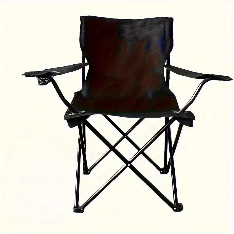 Lot de 4 chaises de plage pliables légères avec sac de transport et porte-gobelet - Cadre durable, idéales pour les loisirs en plein air et la pêche, siège portable, design compact, rangement facile, tissu de haute qualité, chaises pliables, parfaites pour les amateurs de pique-nique