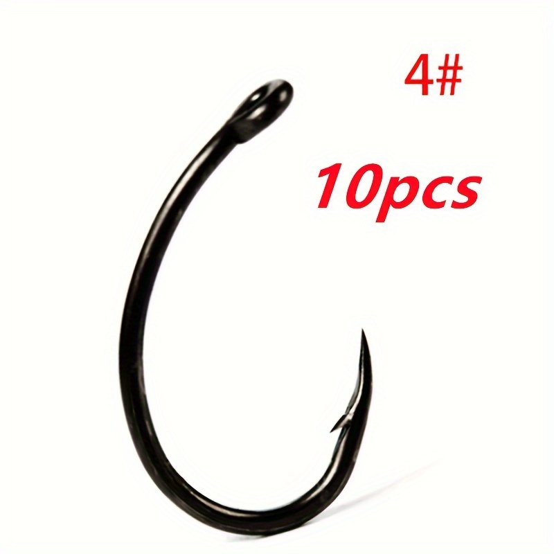 10pcs Carp Hooks Coating Carp Fishing Hooks Wide With Micro Matt Black Yn Hook