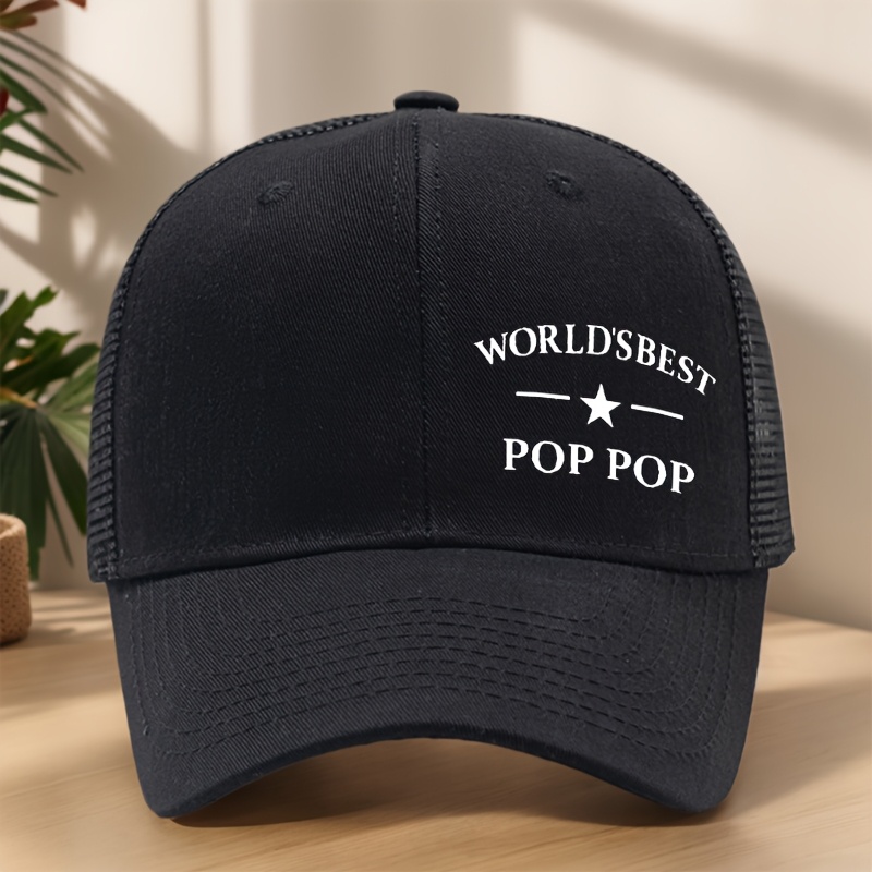 TEMU Printed Baseball , Summer Mesh Breathable Sweat-wicking Duckbill Hat, Adjustable Outdoor Leisure Sports Sunshade Hat, Stylish Vacation Hiking