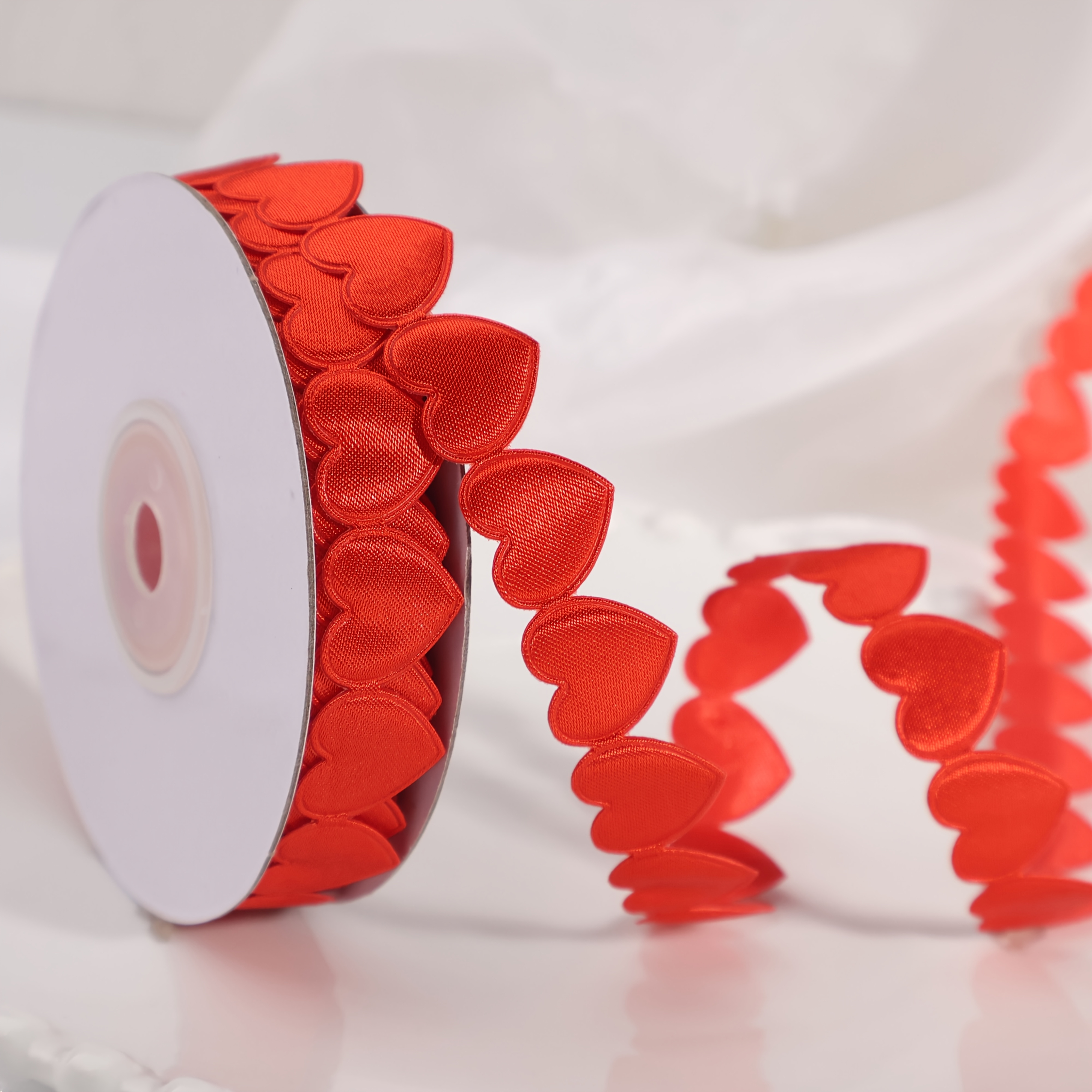 TEMU Ruban de Satin Cœur Polyvalent pour la Saint-Valentin - 10 , Couleurs Assorties pour Emballage de Cadeaux & Décorations de Fête