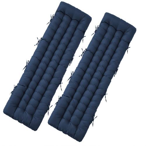 1 2pcs extra thick 67 x19 7 lounge chair cushions with ties waterproof outdoor chaise cushion pad replacement wicker chair cushion for paito fruniture