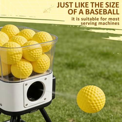 two 9 inch elastic baseballs with yellow practice balls lightweight and durable suitable for batting training indoors and outdoors suitable for people of all ages