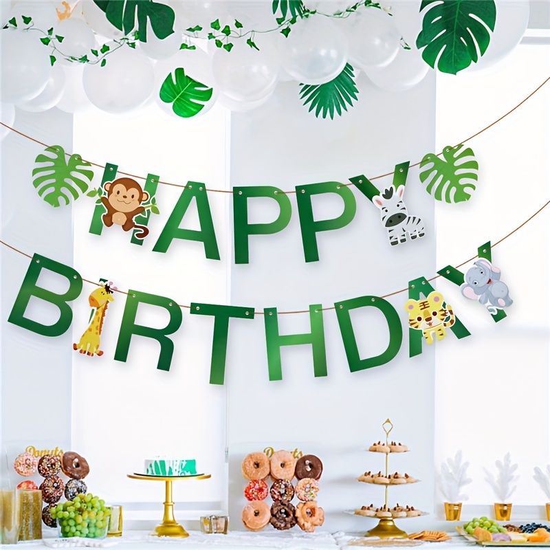 

Banner Set - Monkey, Giraffe, Elephant & Tiger Themes - Party Decorations