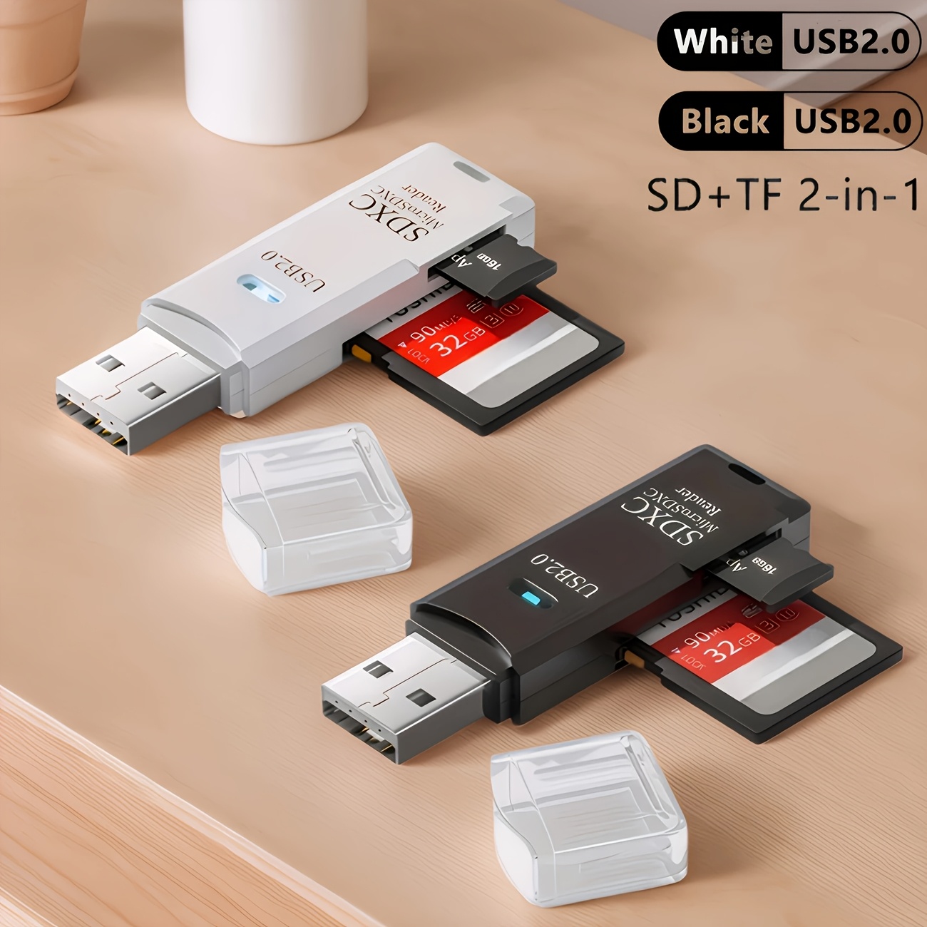   usb 2 0 sd   card reader for pc laptop high speed data transfer compact plug and   compatible with tf sdxc   memory cards from cameras smartphones tablets smartphone accessory sleek glossy   reliable  