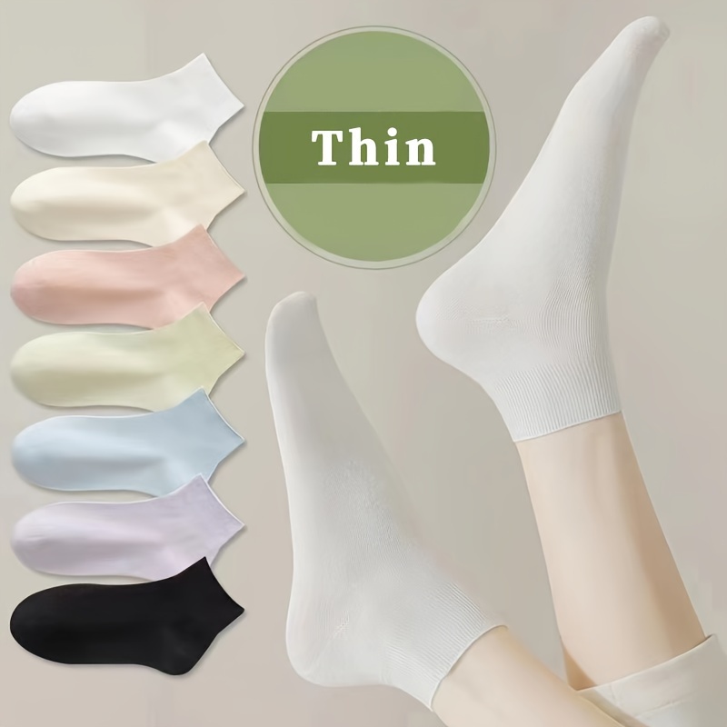 

7 Pairs Of Cotton Socks Socks Women's Pure Cotton Thin Short Socks Sweat-absorbent Breathable And Autumn Cotton Student Loose Short Tube