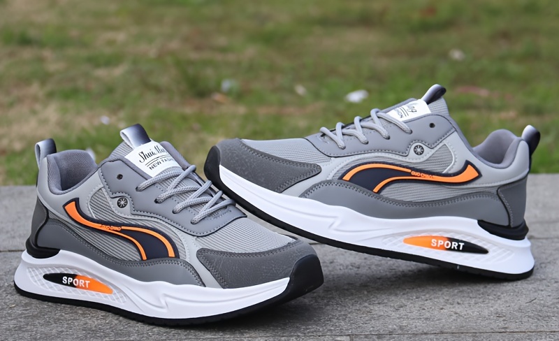 mens low top lace up sneakers outdoor jogging hiking camping comfy shoes breathable non slip   details 11