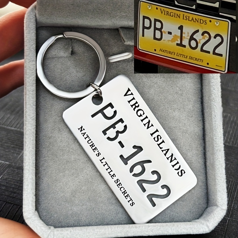 TEMU Men's Custom Stainless Steel Keychain - From Premium Stainless Steel, Scratch-resistant, Wear-resistant, And Rust-proof, With A Texture That
