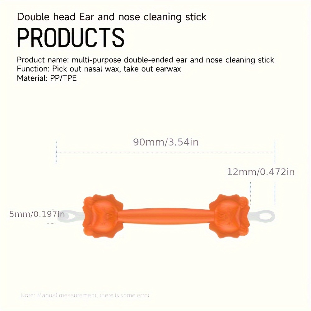 2-In-1 Nose & Ear Cleaner - Gentle Booger Remover And Snot Extractor, Safe for 0-6 Years, Durable Pp Material