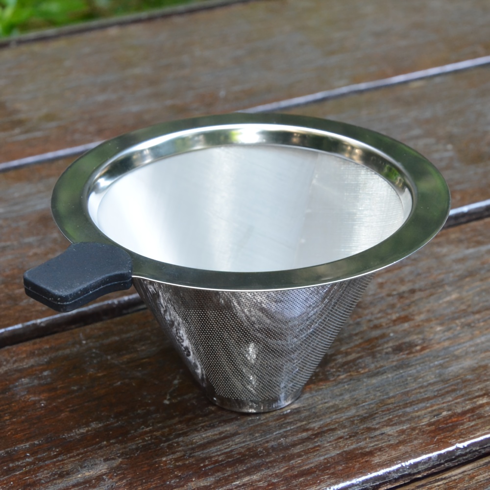 E-shop 1 Stück Doppelschicht Teefilter, Edelstahl Teeset, Teefilter, Edelstahl Teefilter, Trichter zum Abtropfen von Wasser, Kaffeefilter, geeignet für