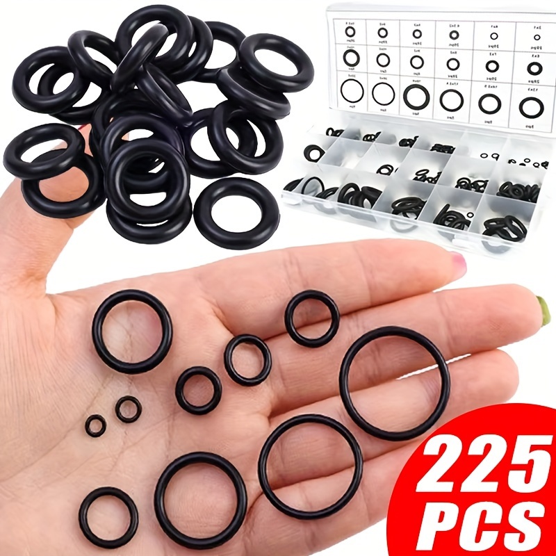 

225pcs Assorted - Kit, 18 , Oil-, Sealing Gaskets For , Faucets, Automotive, , , Air & Gas , Reusable Opp Bag