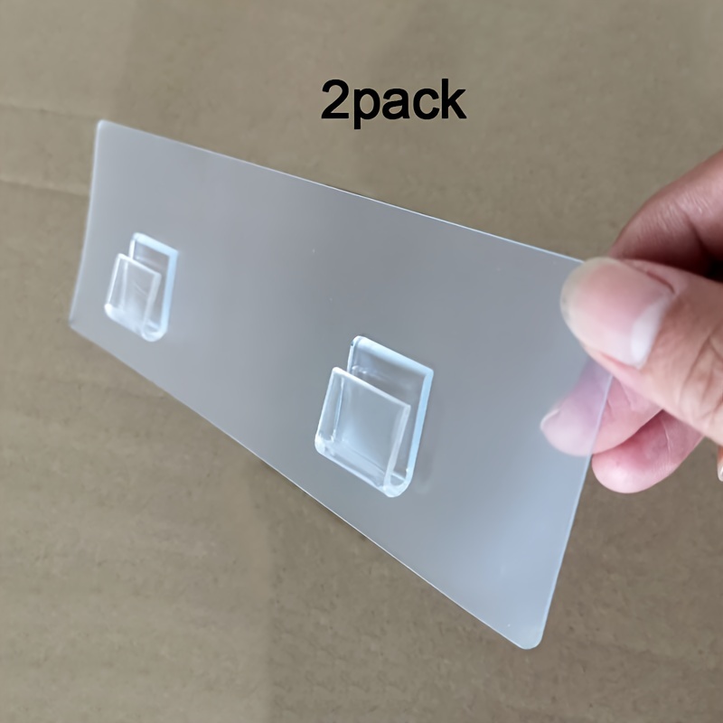 2pcs Punch-free Traceless U-shaped Card Patches, Used For Hooks, Iron Racks, Wall Hanging, U-shaped Strong Card Buckles