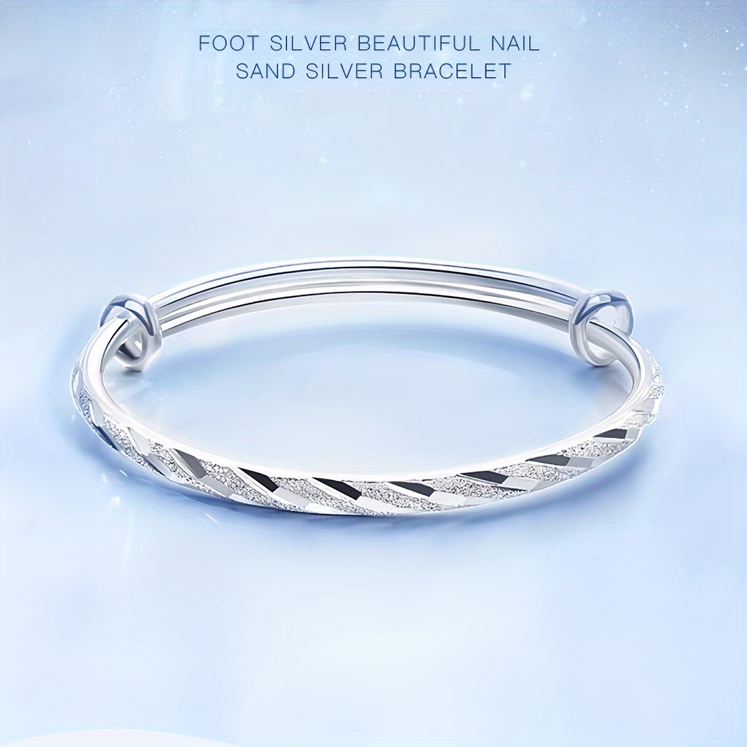 TEMU 925 Sterling Silvery Meteor Shower Women's Bracelet, Simple And Fashionable, Romantic Star Solid Bracelet, , Unique Birthday Gift