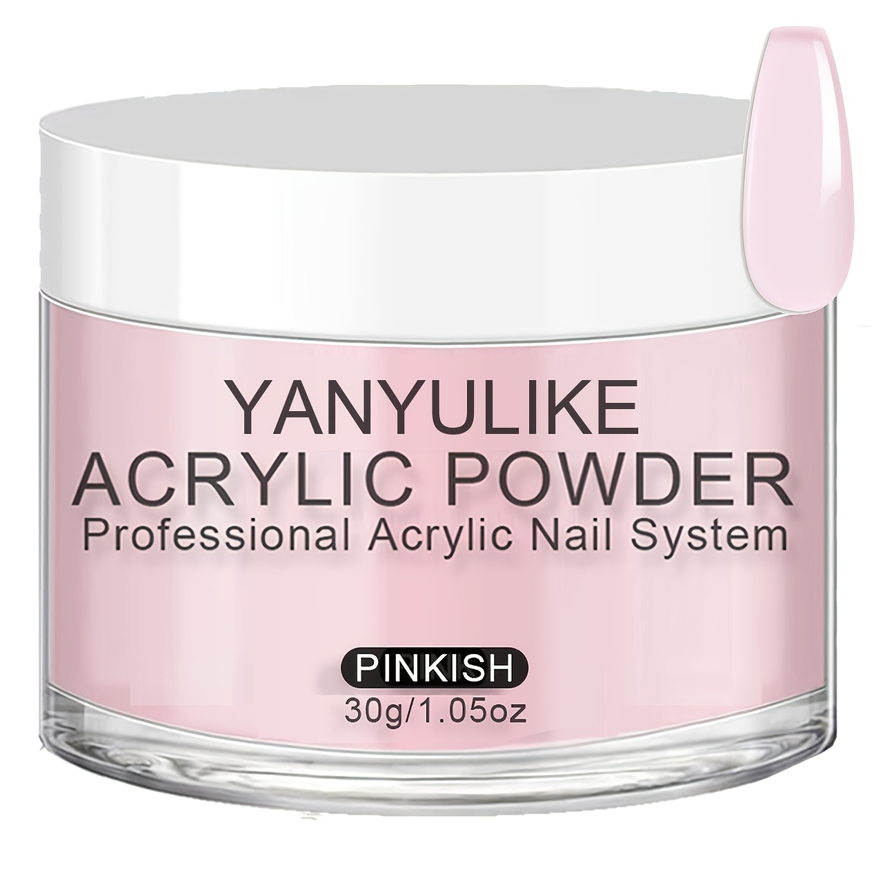Image of 30g Professional Pinkish Acrylic Nail Powder - Formaldehyde-free Polymer Powder For Diy & Salon Use, No Lamp Required, Quick- 3d Nail Art Extensions, Pink Tint For Nail (hands & Toenails)