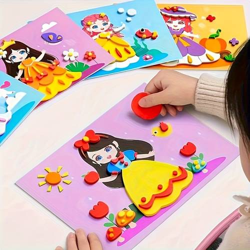 20pcs kids 3d stickers single use handmade eva craft patches animal shapes suitable for projects educational handicrafts 3d patches educational science and technology toys