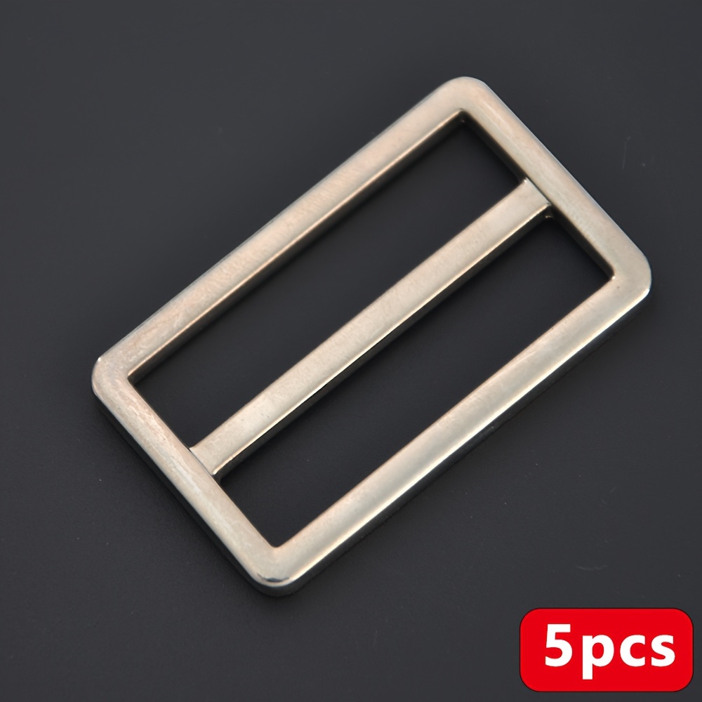 5pcs Metal Flat Slide Dual Adjustable Keeper Buttons Fasteners For Sewing Additions