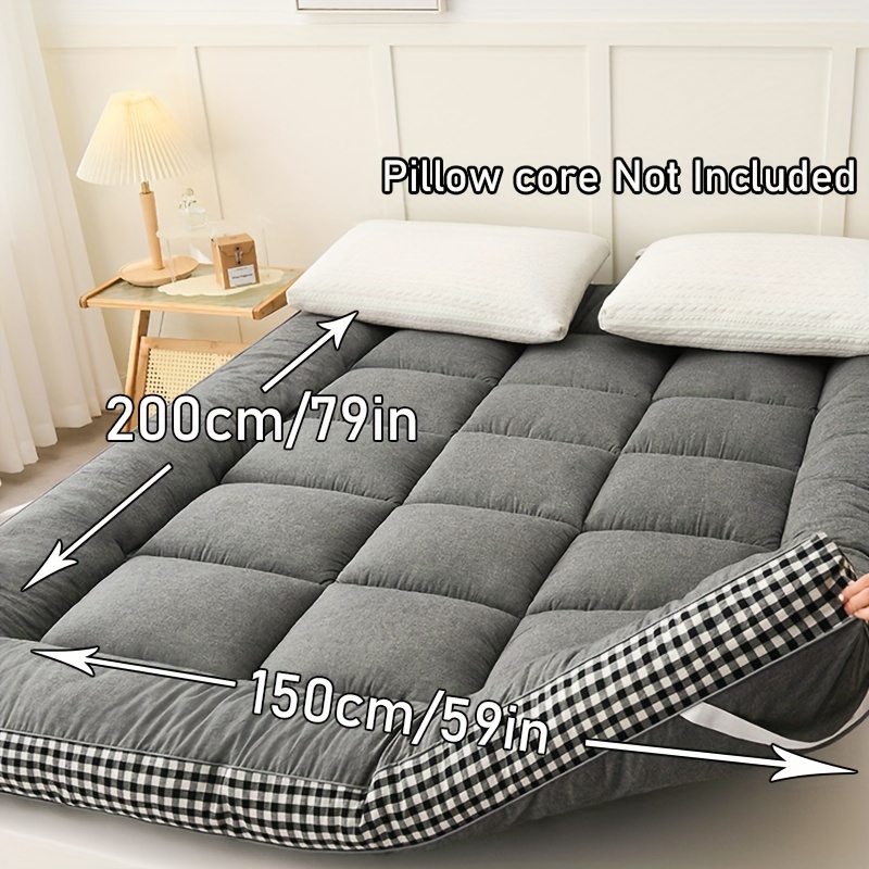 Image of Luxurious Soft & Breathable Solid Color Mattress Topper - Easy Clean, Fluffy Bedding For Bedroom, Dorm, , Apartment, Christmas Present, Back To , Large Mattress