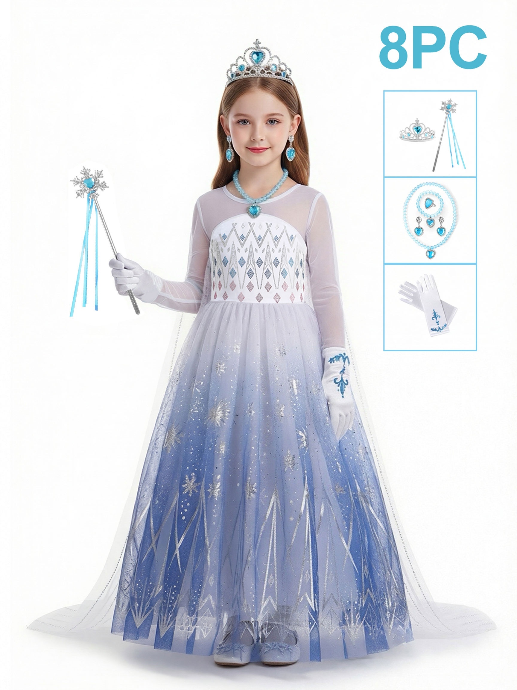 snowflake princess dress sold on Temu United States