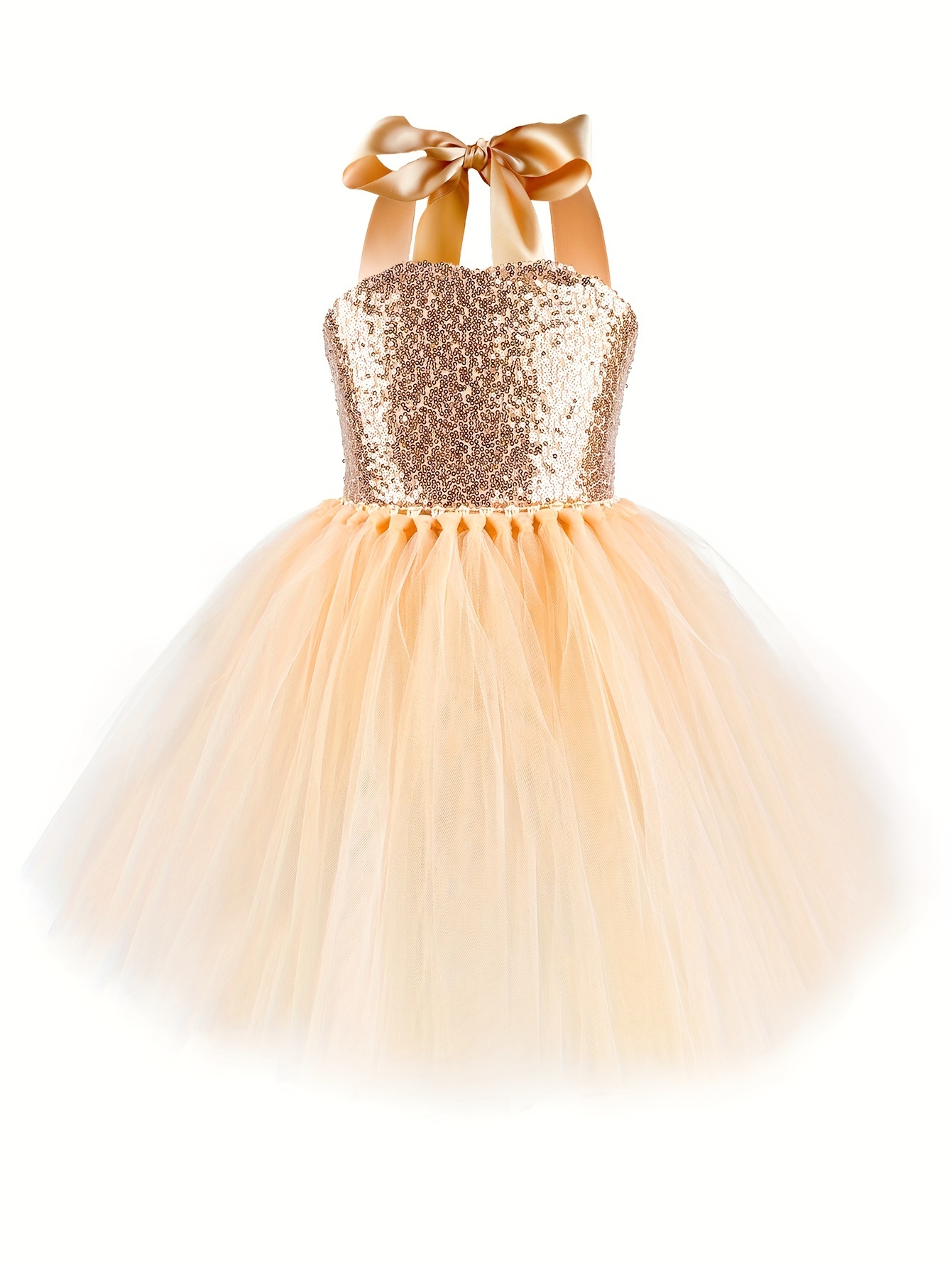 gold tutu prom dress Handmade Gold Beaded Tulle Dress: Sparkly Special Occasion Gown