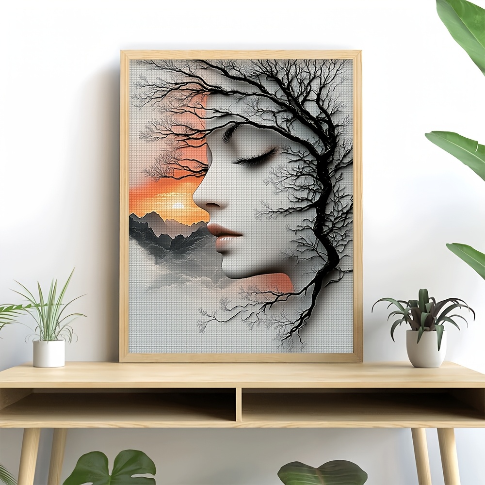 Cross Stitch Kit with Pre-Printed Pattern for Home Decoration Art