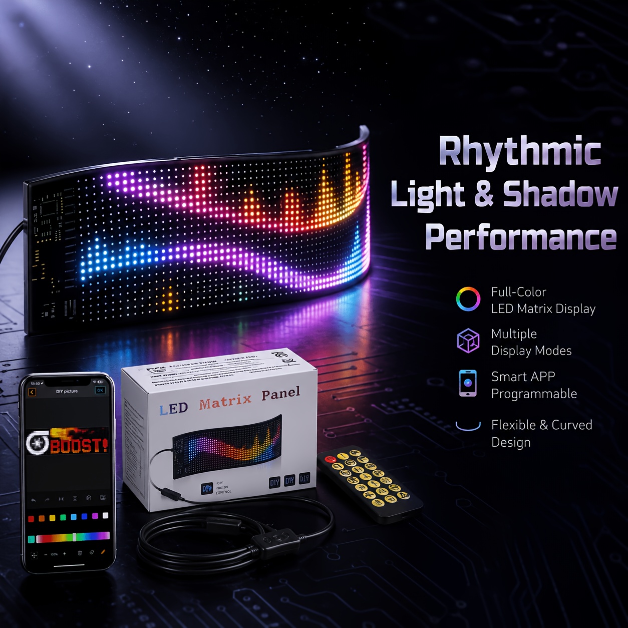 flexible led display sold on Temu United States