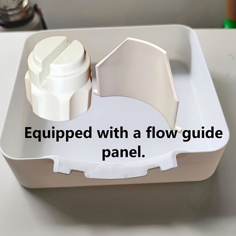 Image of 3pcs Washing Drain Tray Set With Flow Guide& Lid Opener, Anti-overflow Base