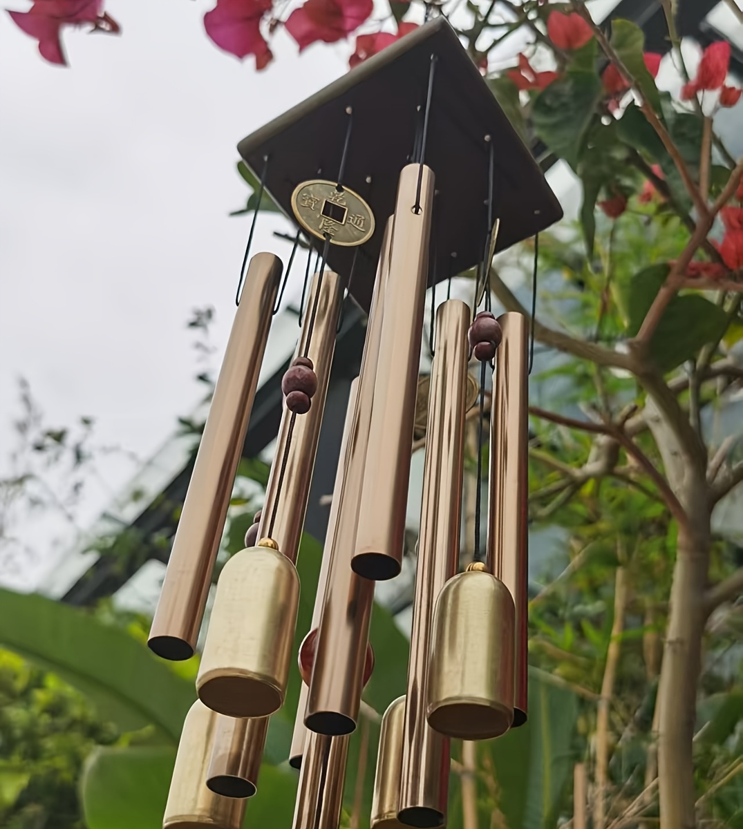 extra large wind chimes durable aluminum alloy tubes rust resistant for garden yard home decor rich and antique wind chimes for outside beautiful atmosphere art details 7