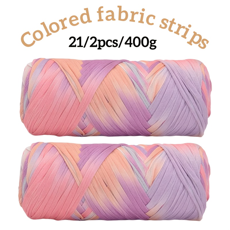 Image of 2 Bundles, 400 Grams, Variegated Colored Yarn. Handmade Bags, Crocheted Rugs, Crocheted Cushions, Crocheted Storage Baskets, Thick Yarn
