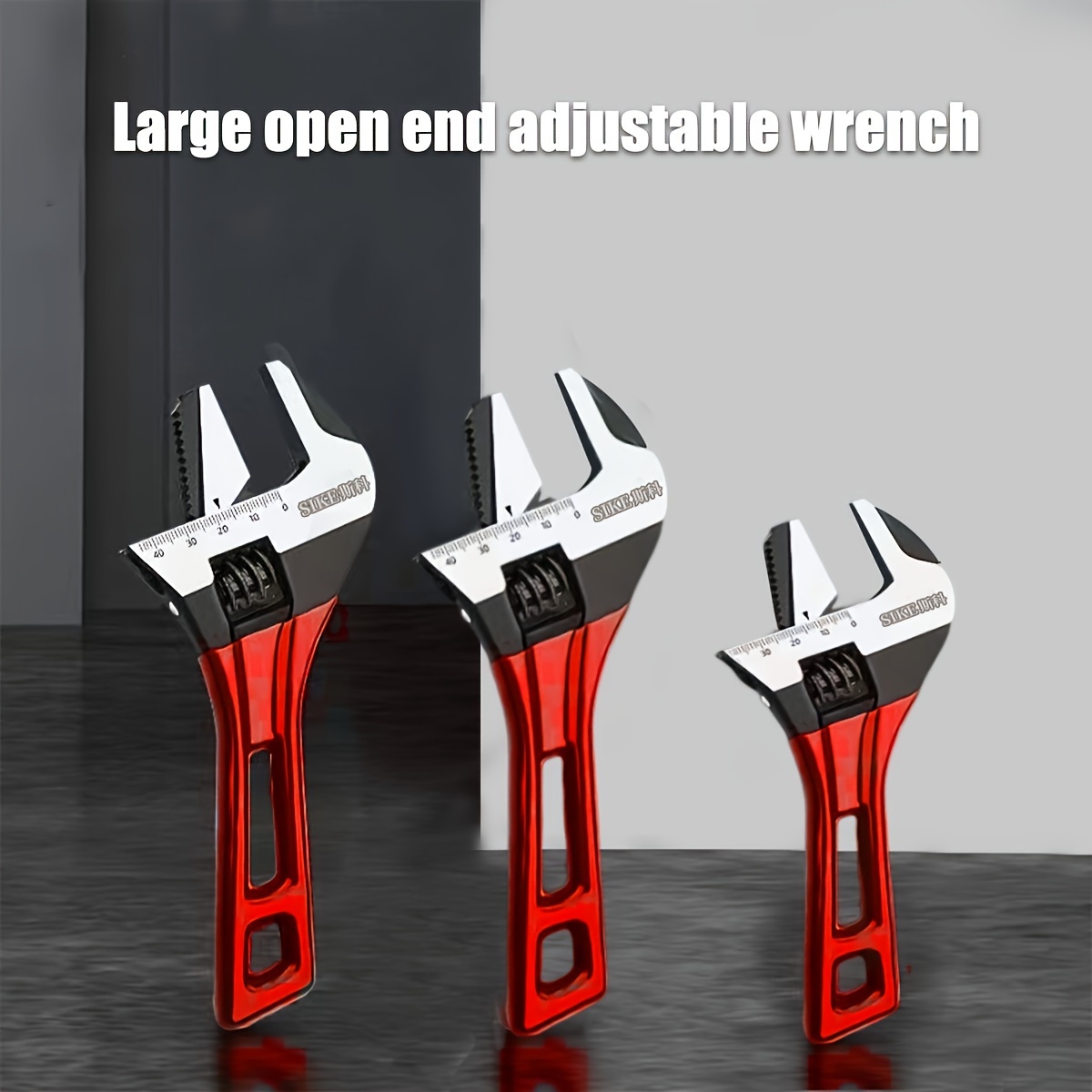 

Adjustable Wrench - Large Opening, Industrial-grade For Plumbing, Electrician, Auto & Mechanical Repairs