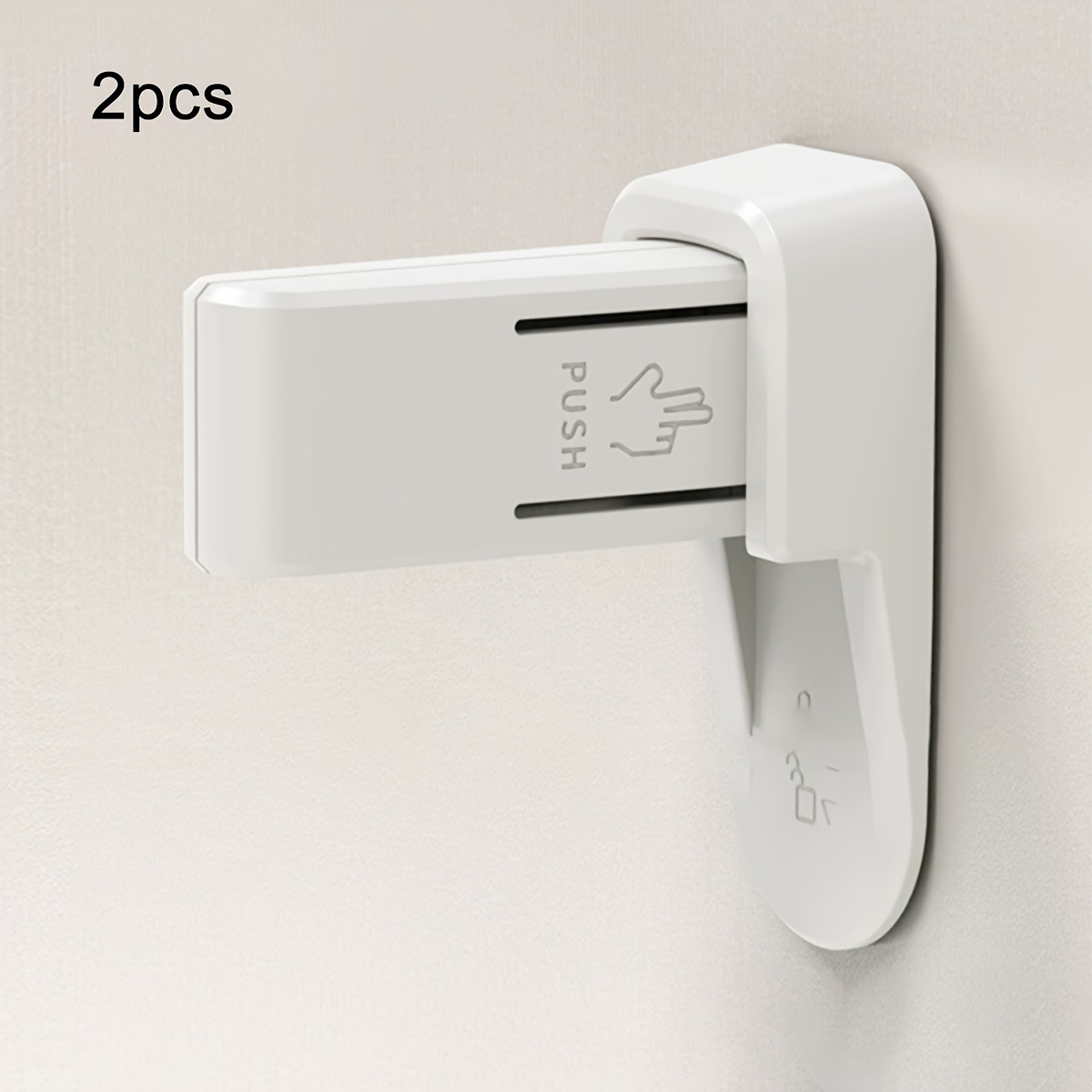 Image of 2pcs Child Safety Lock, Anti-door Opening, Anti-theft Door Lock, Door Latch, No-drill, Anti-pet (cats/dogs) Door Handle Lock